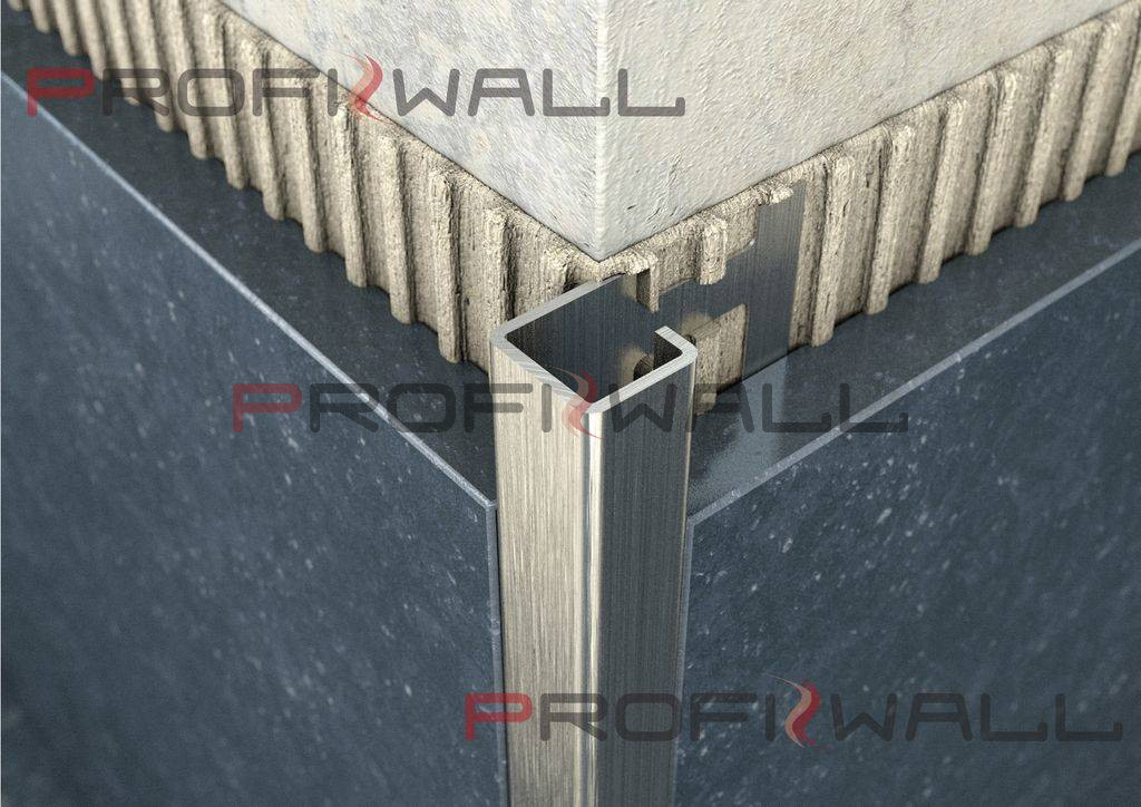 ACÉL NÉGYZET 10mm profil ProfiWall 2,5M rozsdamentes acél - szálcsiszolt